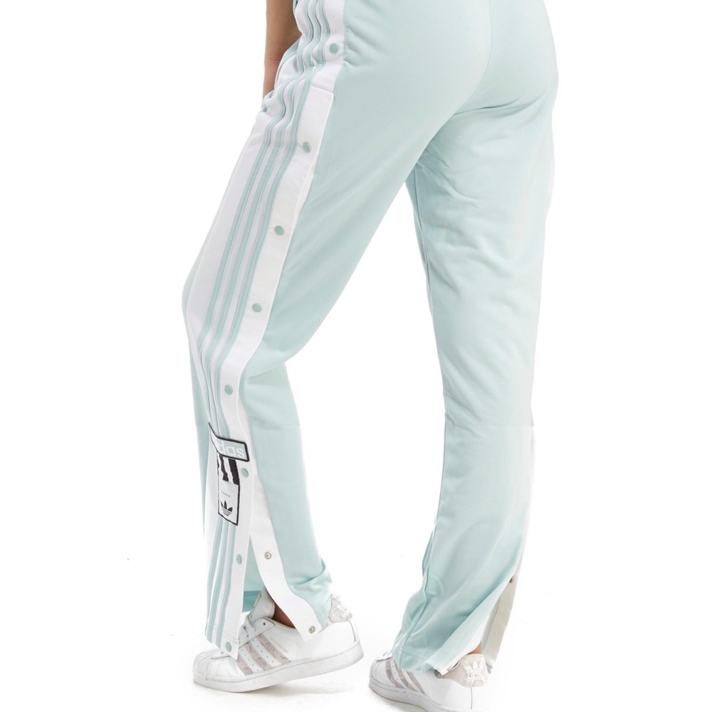 adidas Originals Mint Green Snap-Front Track Pants adibreak medium